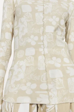 Rodebjer Columbina Sketchbook Jersey Top Clearance