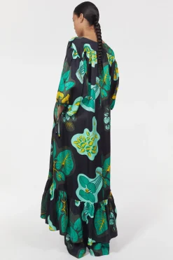 Rodebjer Dakota Leaf Hammered Dress Hot