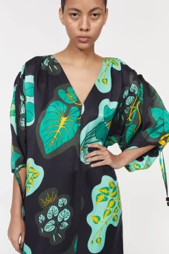 Rodebjer Dakota Leaf Hammered Dress Hot